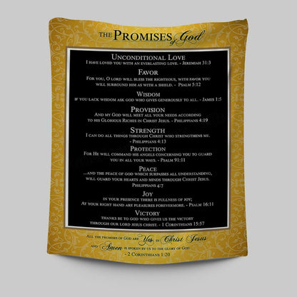 The Promises Of God Tapestry Wall Art - 2 Corinthians 1 20 - Christian Tapestries Wall Art Decor