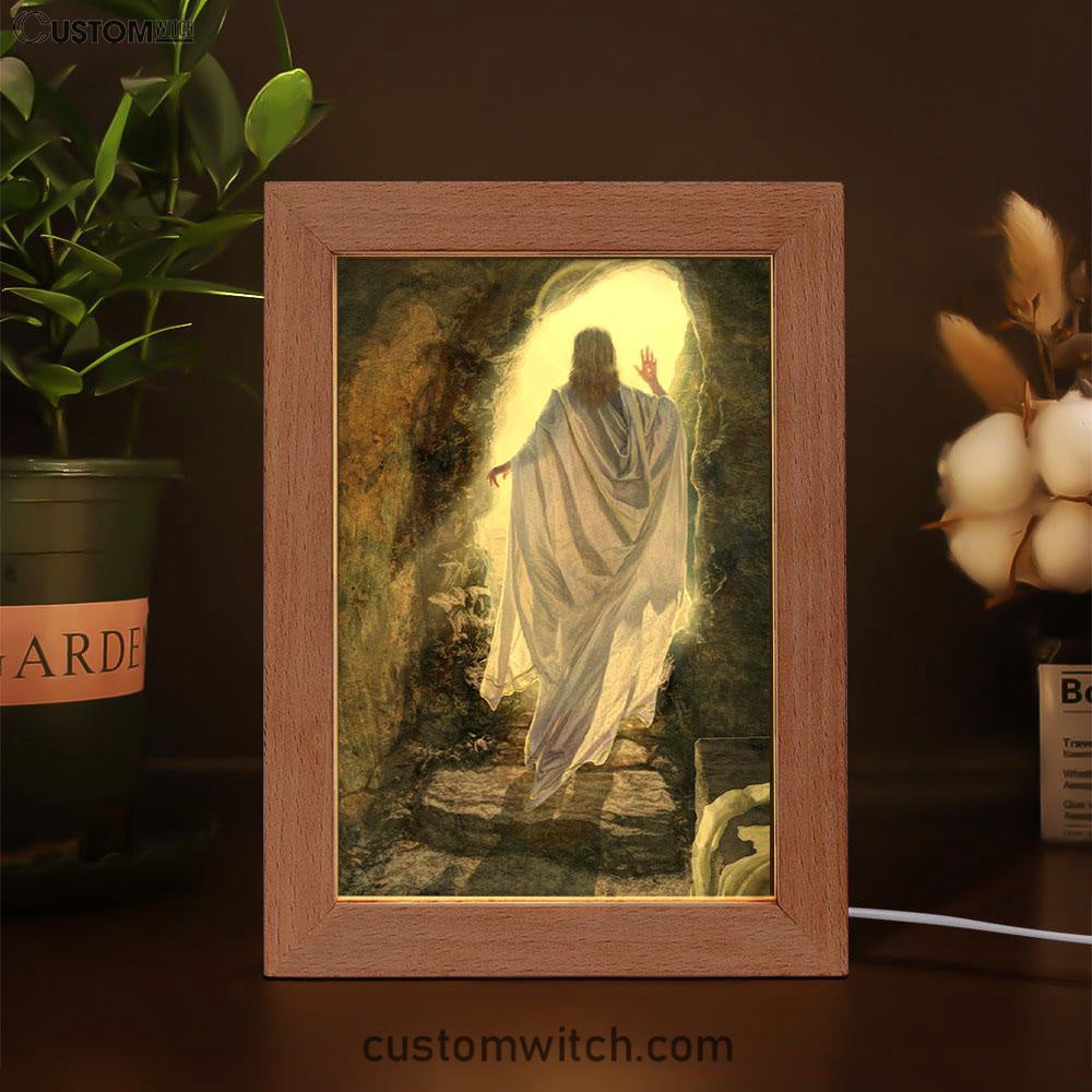 The Resurrection Of Jesus Frame Lamp Pictures - Christian Art - Jesus Frame Lamp Art