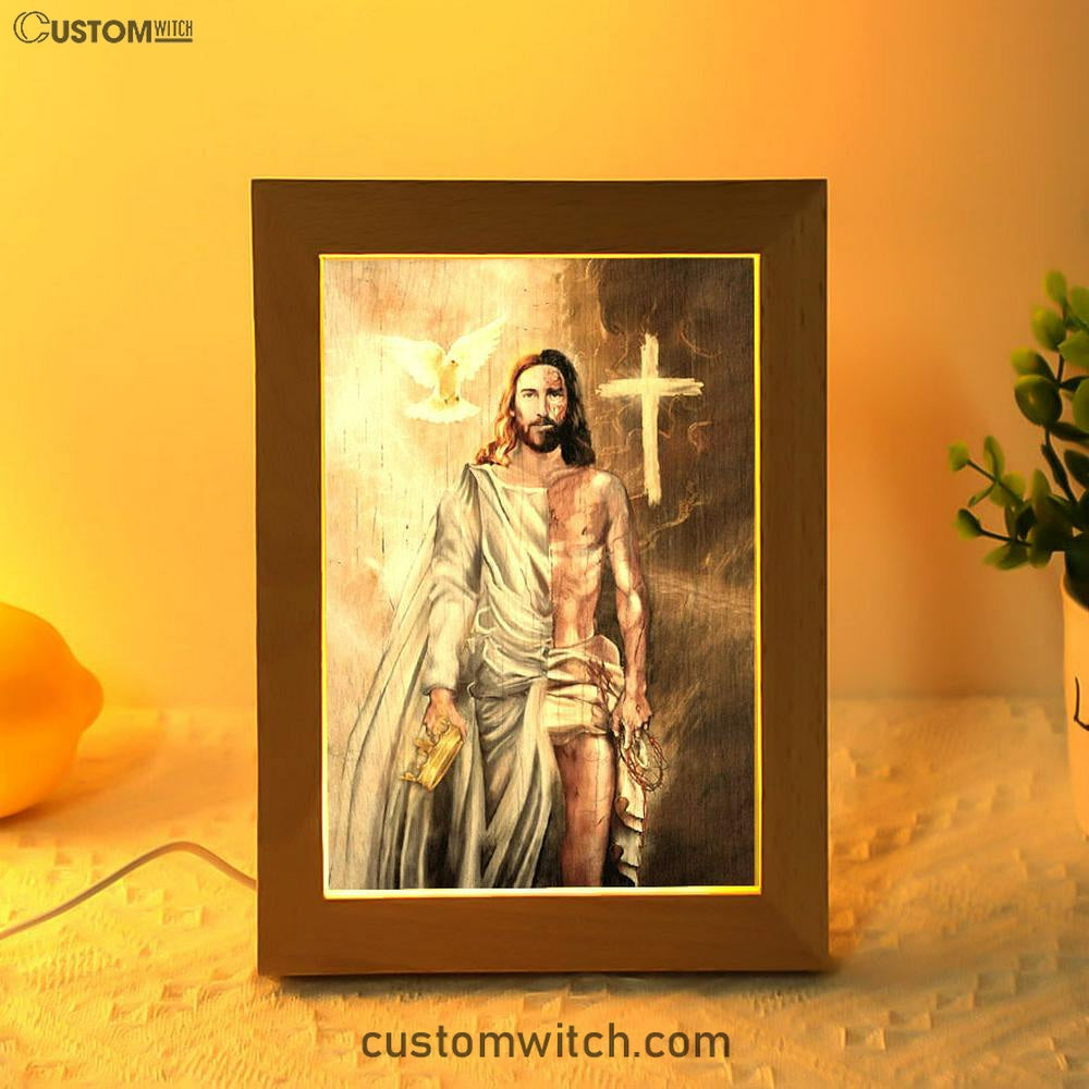 The Return Of Christ Jesus Frame Lamp Prints - Jesus Christ Frame Lamp Art - Christian Decor