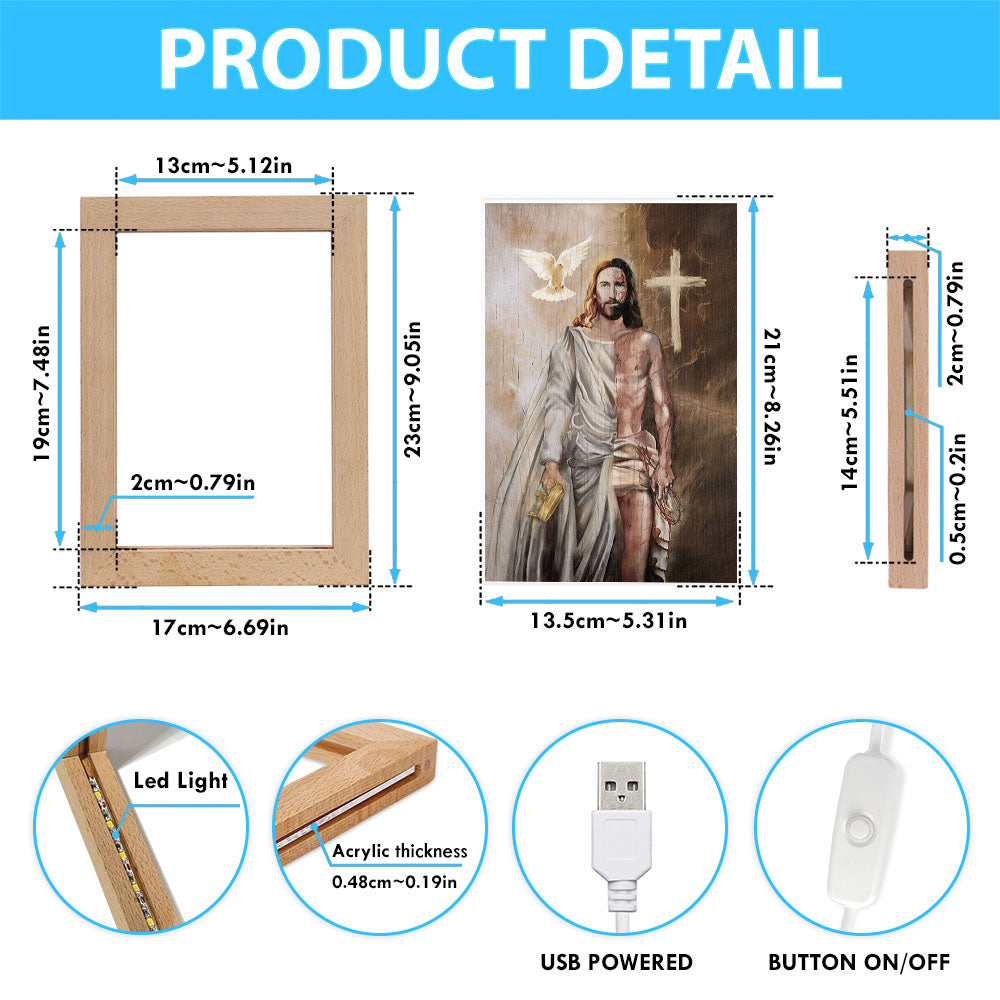 The Return Of Christ Jesus Frame Lamp Prints - Jesus Christ Frame Lamp Art - Christian Decor