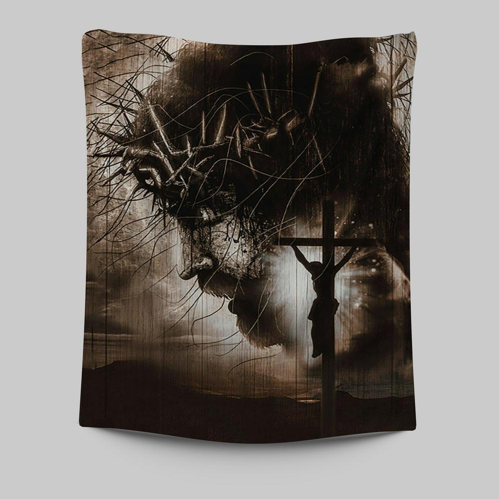 The Sacrifice Of Jesus Christ Tapestry Print - Inspirational Tapestry Art - Christian Wall Art Home Decor