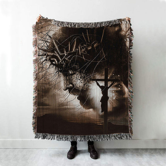 The Sacrifice Of Jesus Christ Woven Blanket Print - Inspirational Woven Blanket Art - Christian Throw Blanket Home Decor