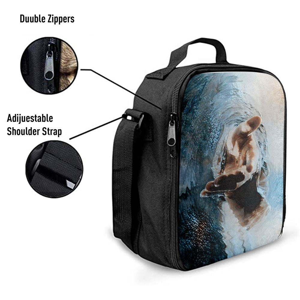 The Saving Hand Of God Lunch Bag For Men And Women, Spiritual Christian Lunch Box For School, Work