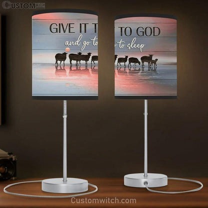 The Sheep Give It To God And Go To Sleep Lamb Gift Table Lamb - Bible Verse Lamb Gift - Christian Table Lamb Prints