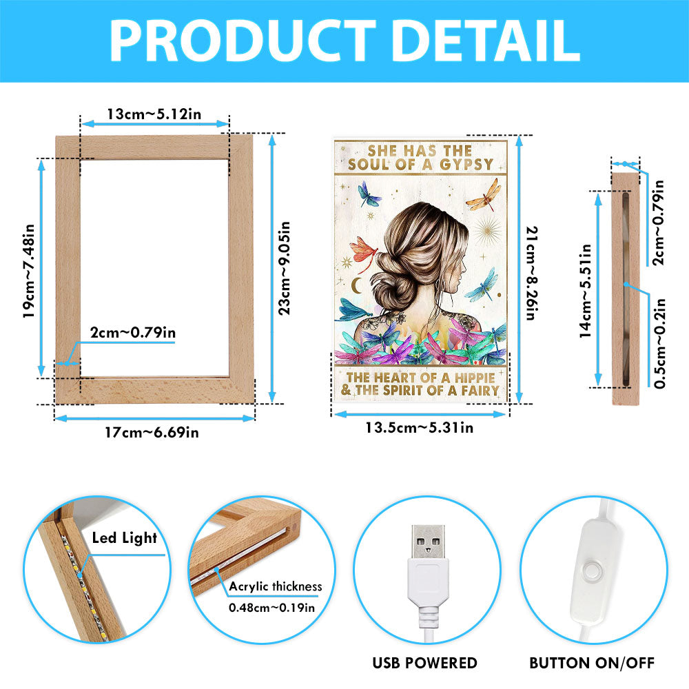 The Soul Of A Gypsy - Boho Positive Inspirational Quotes Decor - Encouragement Gifts For Women