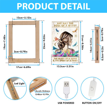 The Soul Of A Gypsy - Boho Positive Inspirational Quotes Decor - Encouragement Gifts For Women