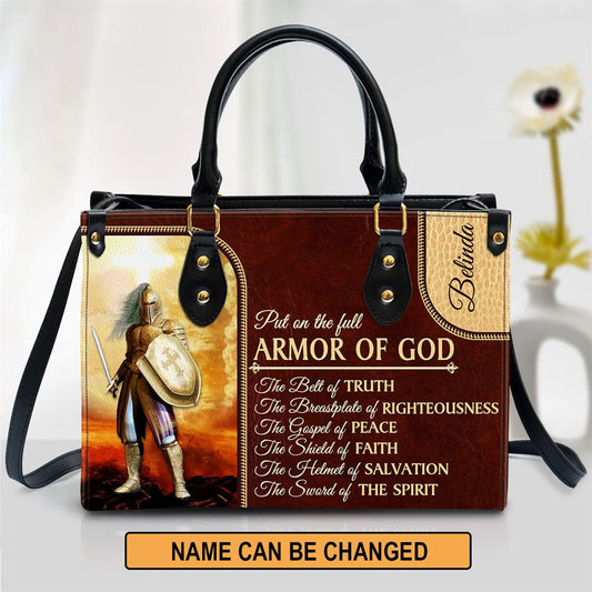 The Sword Of The Spirit Personalized Christian Leather Bag For Women, Religious Gifts For Women