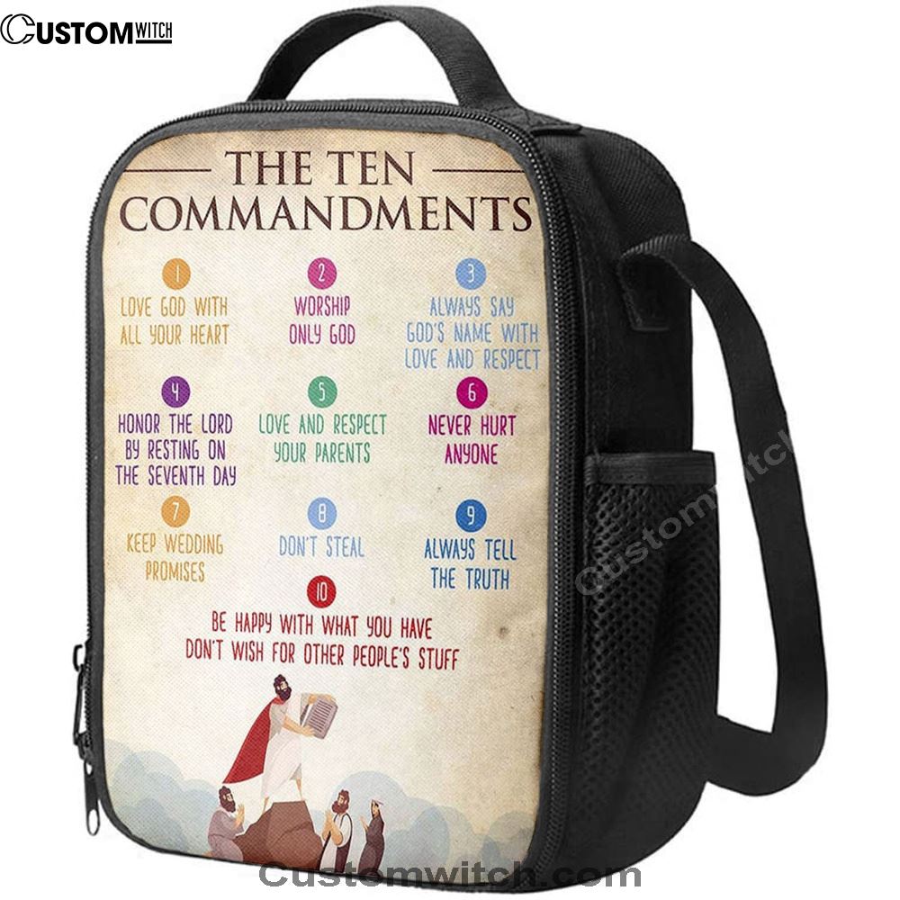 The Ten Commandment Lunch Bag For Men And Women, Spiritual Christian Lunch Box For School, Work