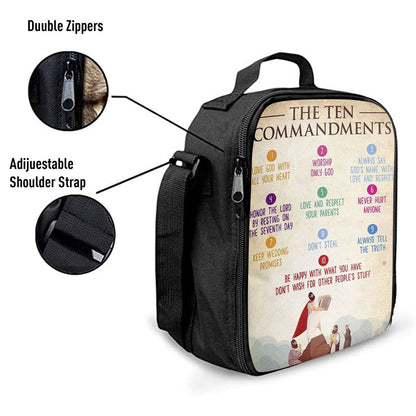 The Ten Commandment Lunch Bag For Men And Women, Spiritual Christian Lunch Box For School, Work