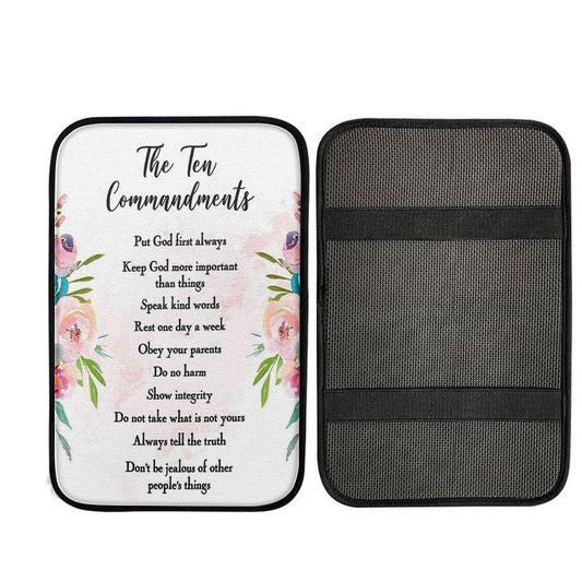 The Ten Commandments Car Center Console Cover - Gift For Girls Room, Nursery, Christ Car Interior Accessories