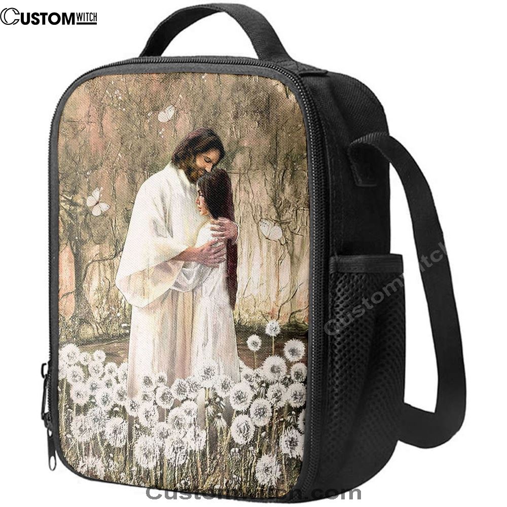 The World In His Arm Dandelion Field Lunch Bag For Men And Women, Spiritual Christian Lunch Box For School, Work