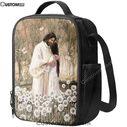 The World In His Arm Dandelion Field Lunch Bag For Men And Women, Spiritual Christian Lunch Box For School, Work