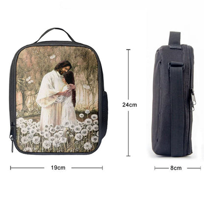 The World In His Arm Dandelion Field Lunch Bag For Men And Women, Spiritual Christian Lunch Box For School, Work