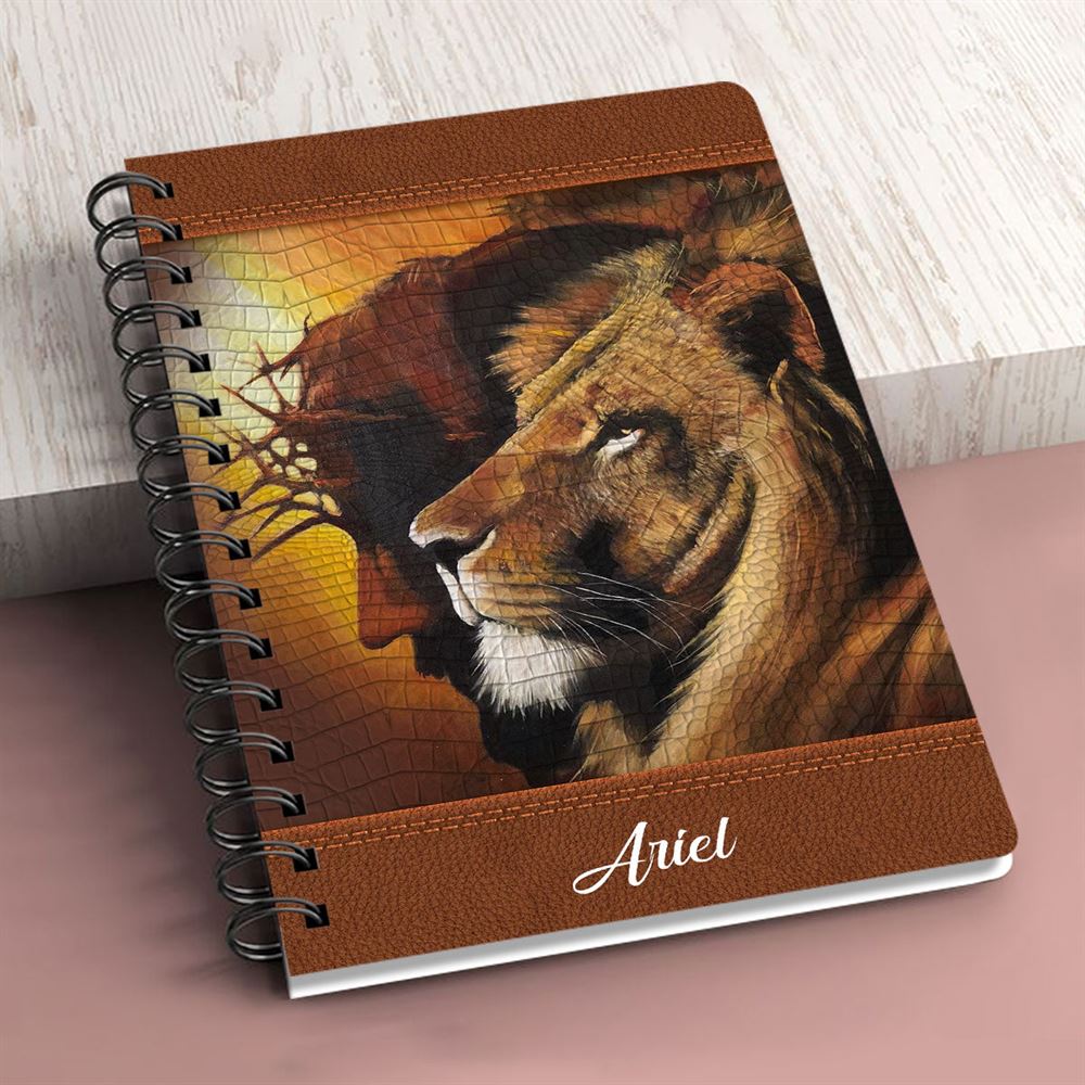 There Is Power In The Name Of Jesus Personalized Spiral Journal, Christian Art Gifts Journal