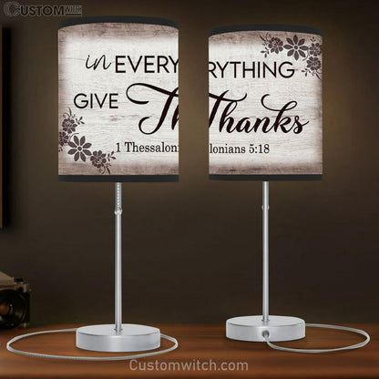 Thessalonians 518 In Everything Give Thanks Table Lamb Gift - - Christian Bedroom Decor
