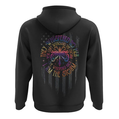 They Whispered To Her She Whispered Back I Am The Storm Faith Tie Dye All Over Print 3D Hoodie, Christian Hoodie, Bible Verse Shirt, Jesus Apparel