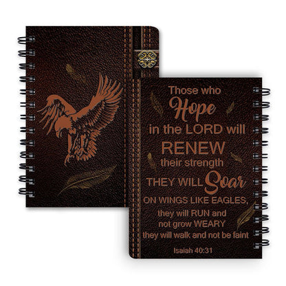 They Will Run And Not Grow Weary Beautiful Spiral Journal, Christian Art Gifts Journal