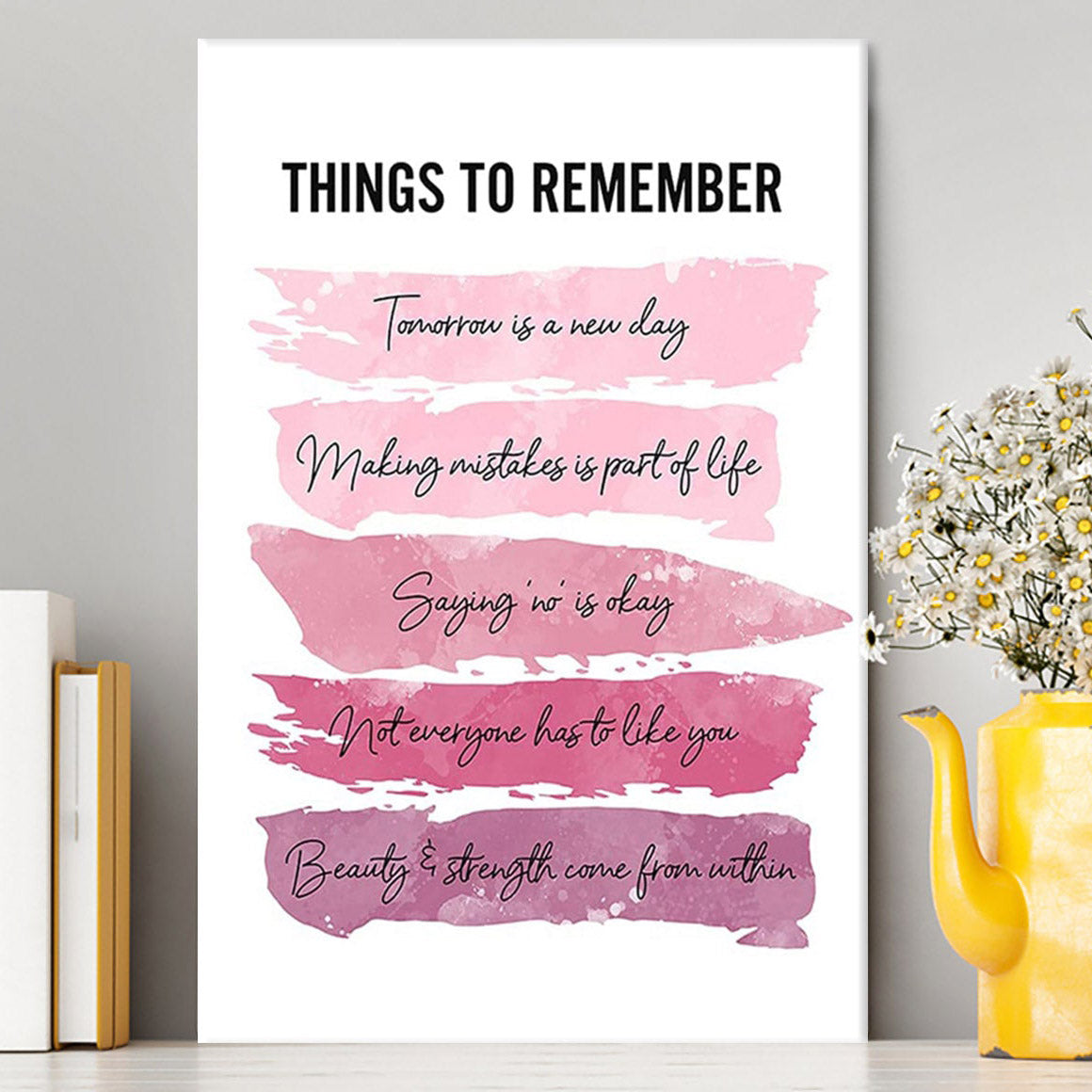 Things To Rememver Canvas Wall Art -Encouragement Gifts For Women, Girls, Teens, Daughter, Bff