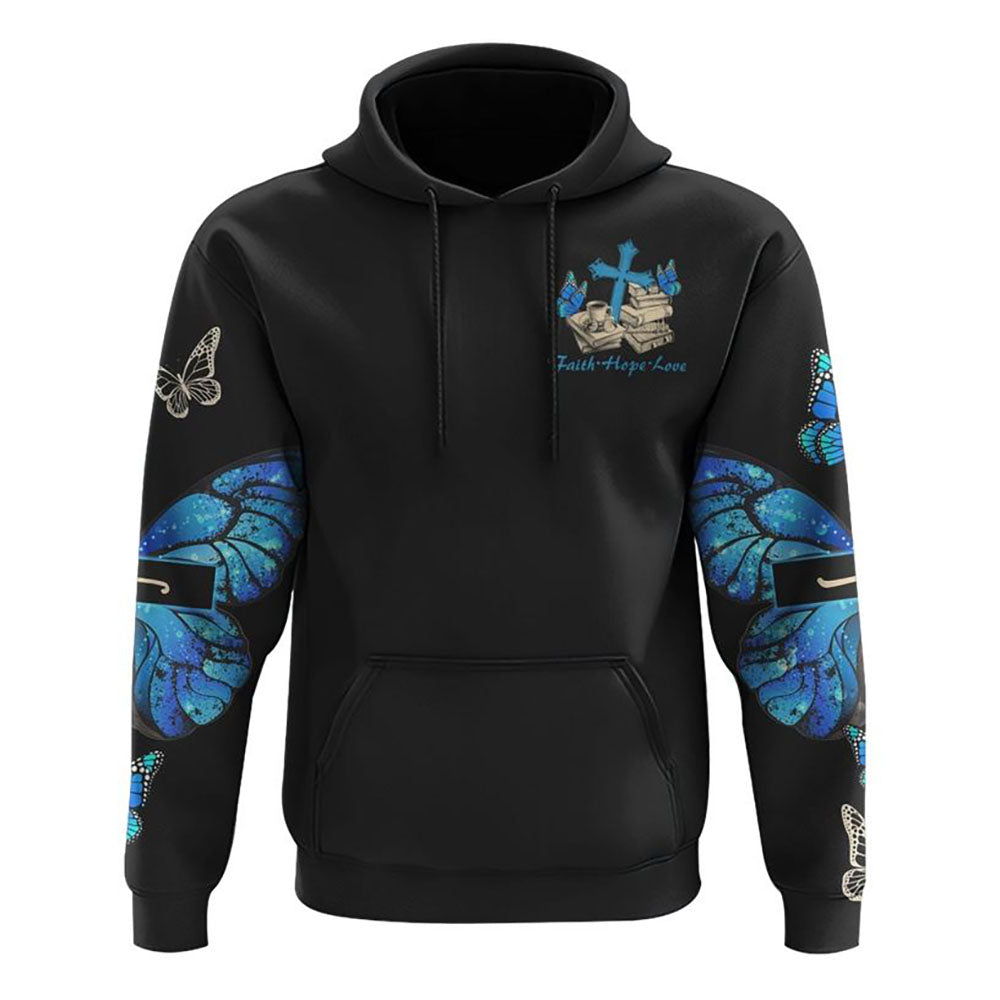 This Girl Runs On Jesus And Books All Over Print 3D Hoodie, Christian Hoodie, Christian Sweatshirt, Bible Verse Shirt