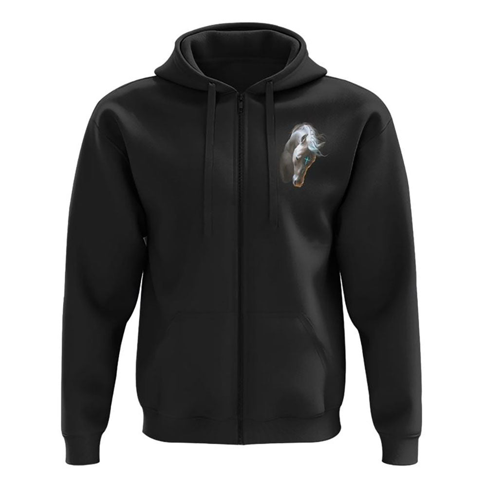 This Girl Runs On Jesus And Horses All Over Print 3D Hoodie, Christian Hoodie, Christian Sweatshirt, Bible Verse Shirt