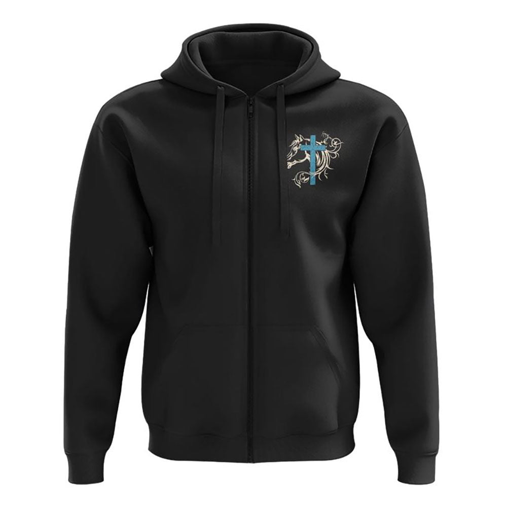 This Girl Runs On Jesus And Horses Cross All Over Print 3D Hoodie, Christian Hoodie, Christian Sweatshirt, Bible Verse Shirt