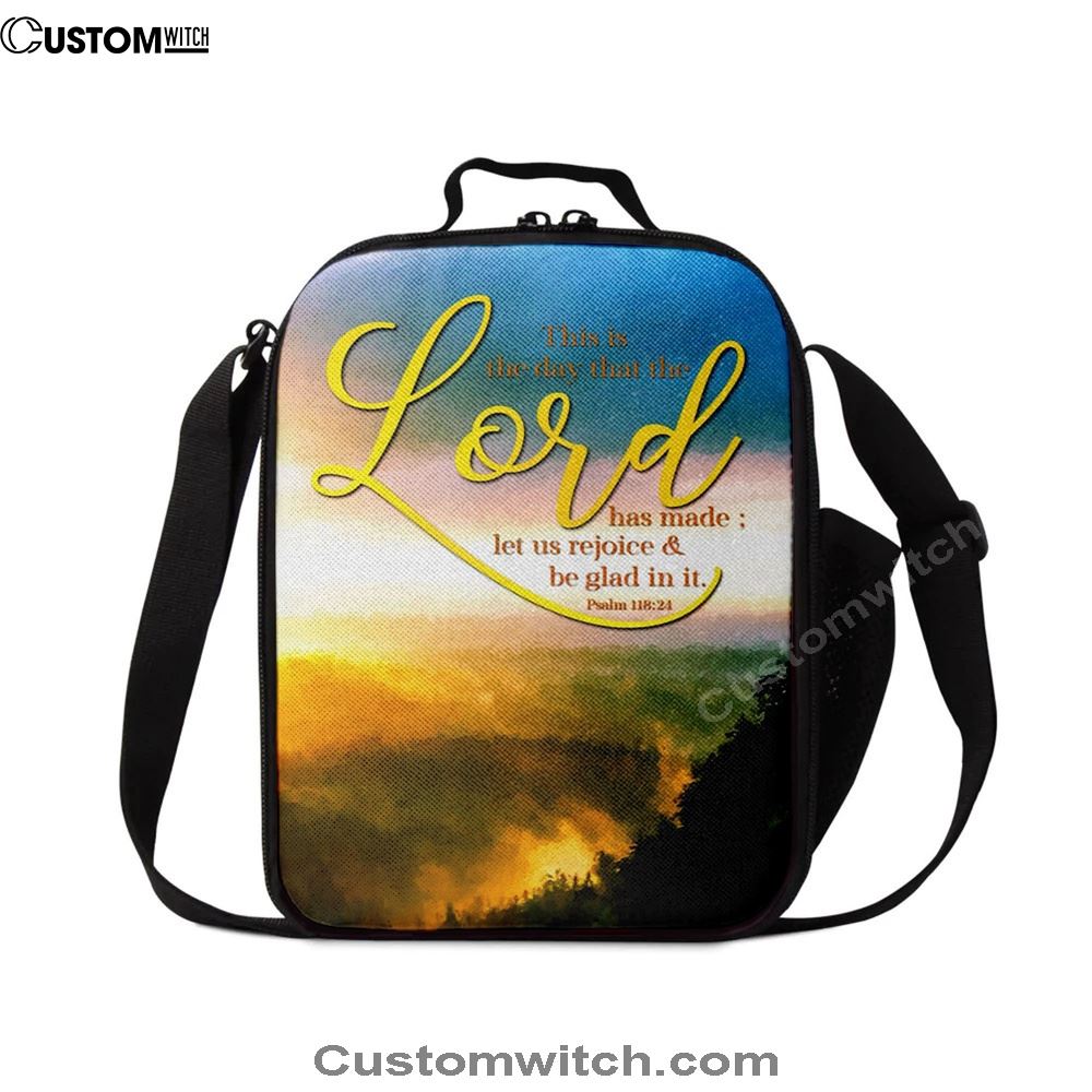 This Is The Day That The Lord Has Made Psalm 11824 Christian Decor Lunch Bag For Men And Women, Spiritual Christian Lunch Box For School, Work