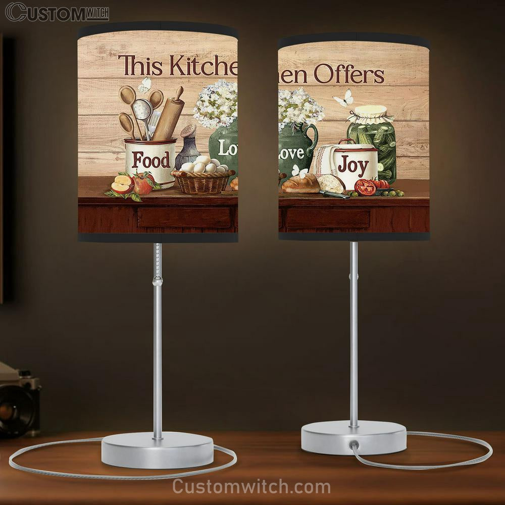 This Kitchen Offers Food White Flower Kitchen Utensils Table Lamb Art - Bible Verse Lamb Gift - Christian Bedroom Decor