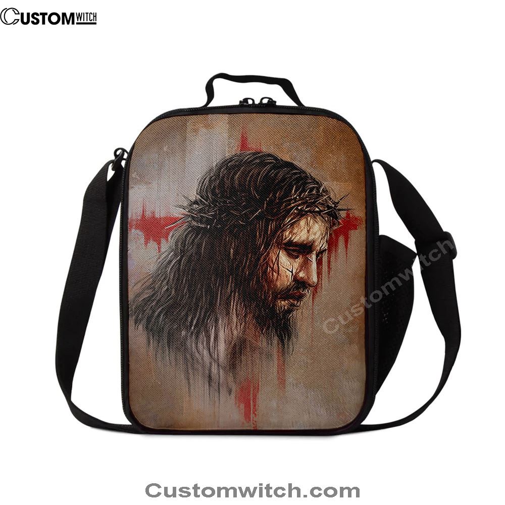Thorn Crown Jesus Paid It All Lunch Bag For Men And Women, Spiritual Christian Lunch Box For School, Work