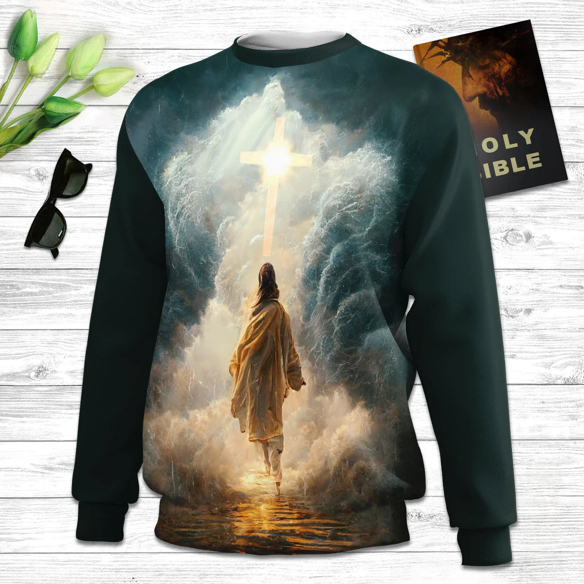 Those Who Walk With God Always Reach Their Destination Ugly Christmas Sweater - Christian Unisex Sweater - Religious Christmas Gift