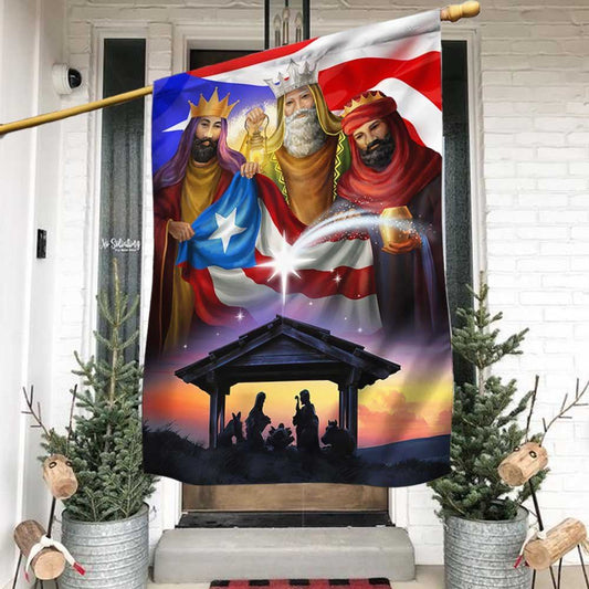 Three Kings, Three Wise Men, Nativity Of Jesus, Puerto Rico Flag, Outdoor House Flags, Christian Flag, Scripture Flag, Garden Banner
