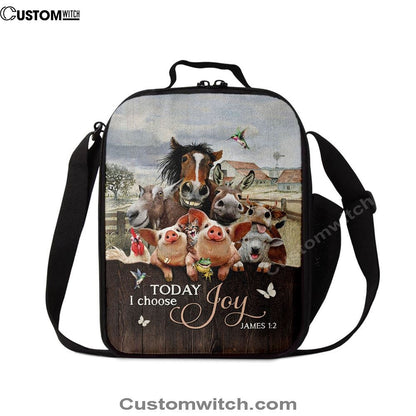 Today I Choose Joy Animal Hummingbird Lunch Bag For Men And Women, Spiritual Christian Lunch Box For School, Work