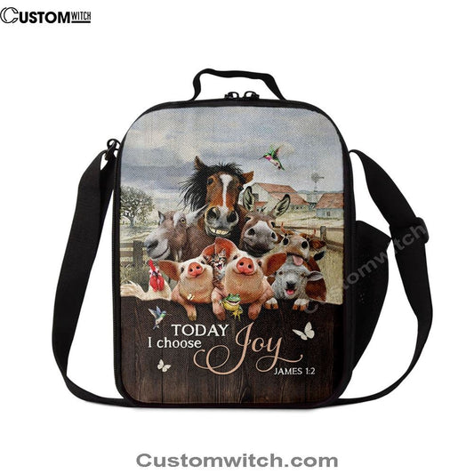 Today I Choose Joy Animal Hummingbird Lunch Bag For Men And Women, Spiritual Christian Lunch Box For School, Work