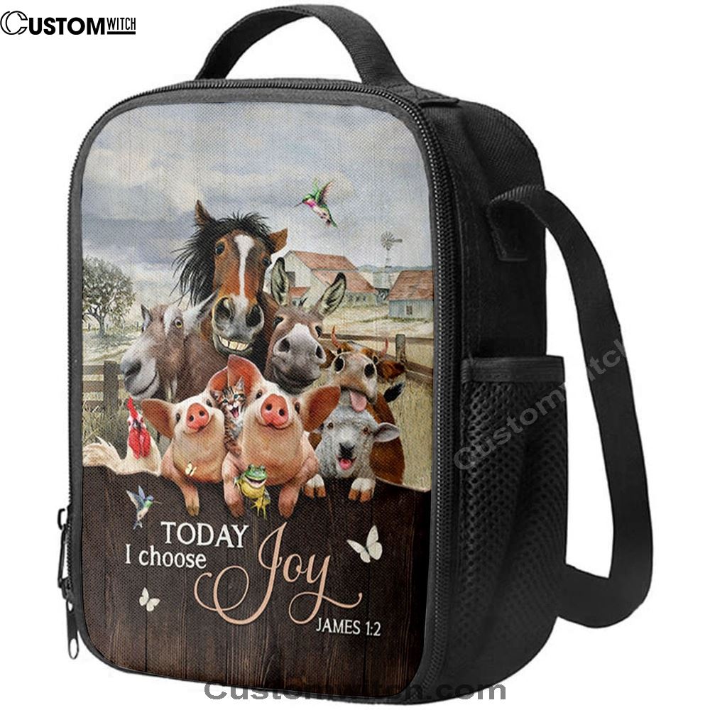 Today I Choose Joy Animal Hummingbird Lunch Bag For Men And Women, Spiritual Christian Lunch Box For School, Work