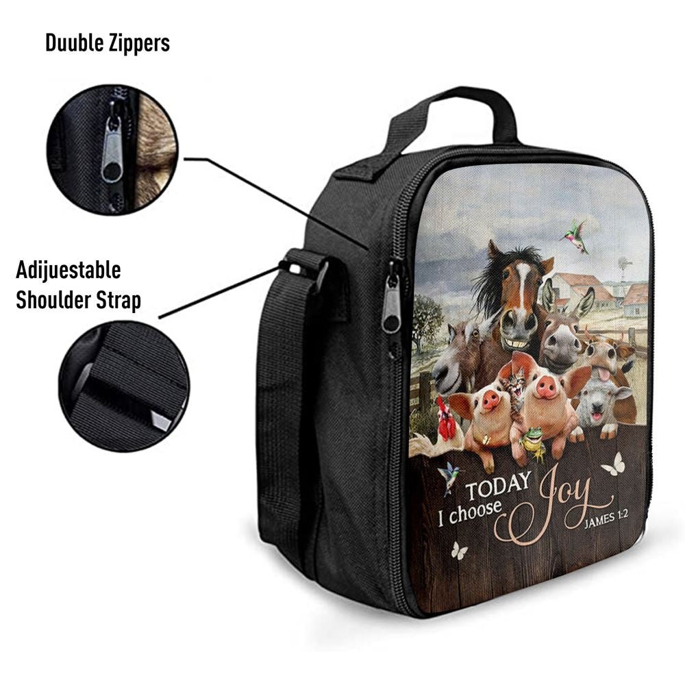 Today I Choose Joy Animal Hummingbird Lunch Bag For Men And Women, Spiritual Christian Lunch Box For School, Work