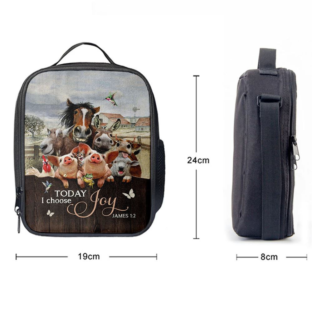 Today I Choose Joy Animal Hummingbird Lunch Bag For Men And Women, Spiritual Christian Lunch Box For School, Work