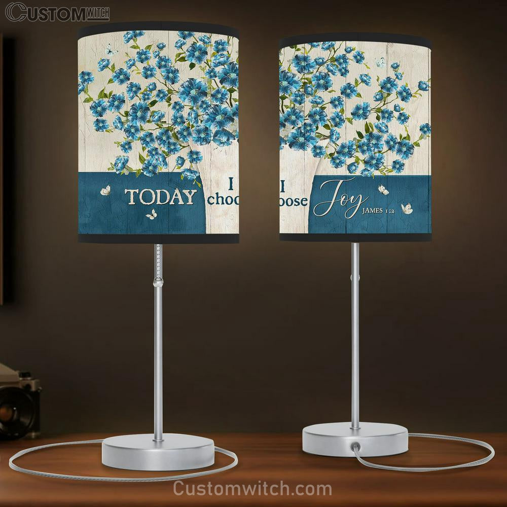 Today I Choose Joy Blue Flax Butterfly Lamb Gift Table Lamb - Christian Lamb Gift - Religious Art