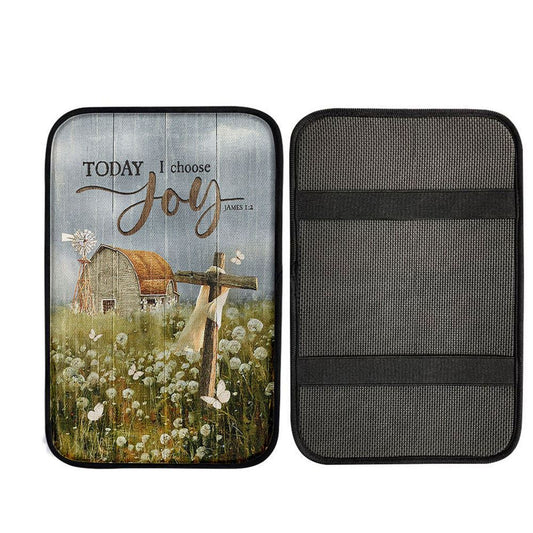 Today I Choose Joy Dandelion Field Car Center Console Cover, Bible Verse Car Interior Accessories