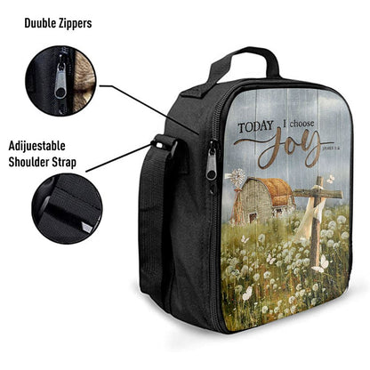 Today I Choose Joy Dandelion Field Lunch Bag For Men And Women, Spiritual Christian Lunch Box For School, Work
