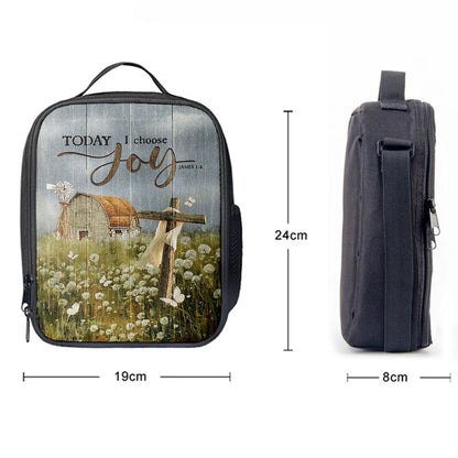 Today I Choose Joy Dandelion Field Lunch Bag For Men And Women, Spiritual Christian Lunch Box For School, Work