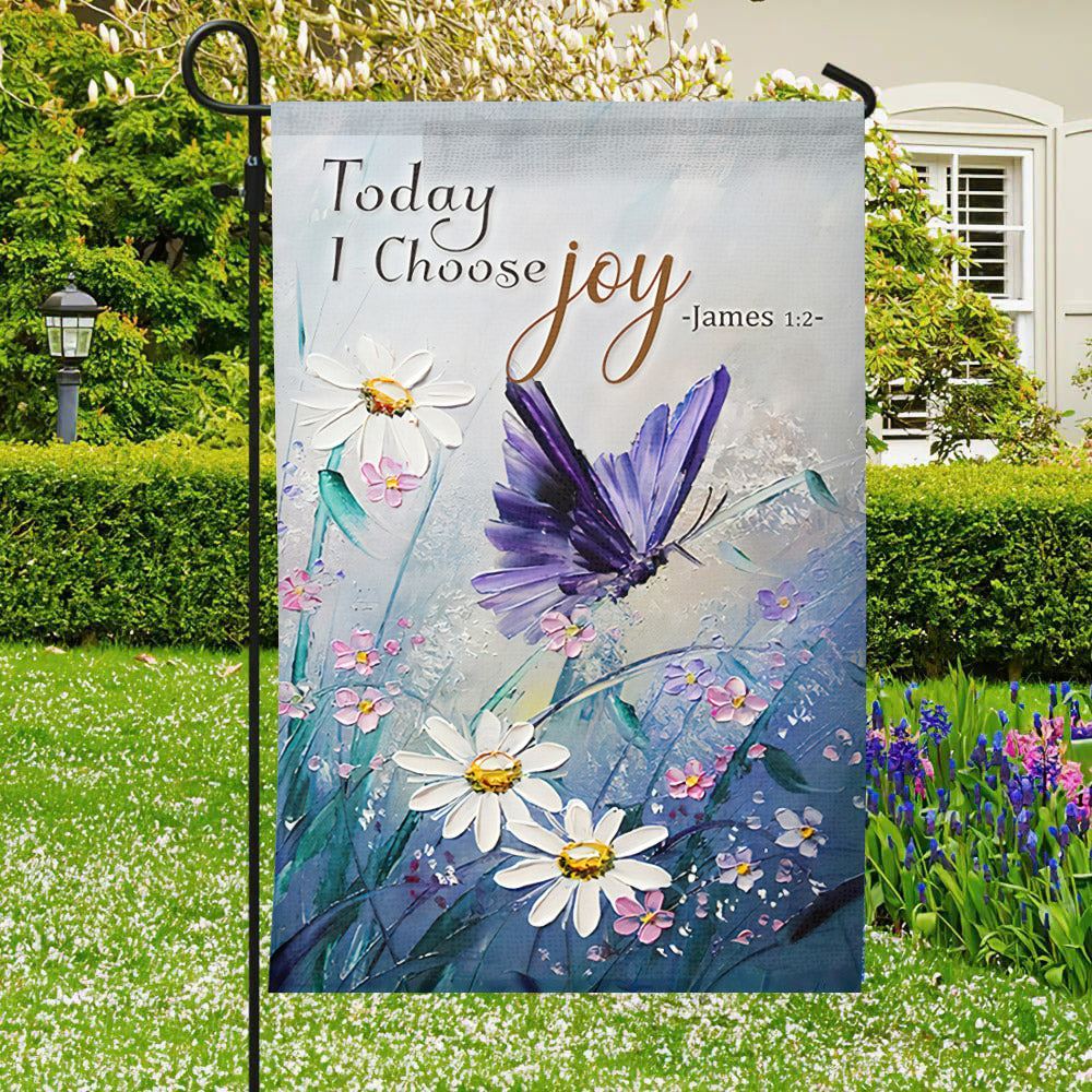 Today I Choose Joy Flag, James 12, Bible Verses Flag, Garden Flag For Outside, Welcome Flag, Christian Flag, Scripture Flag, Garden Banner