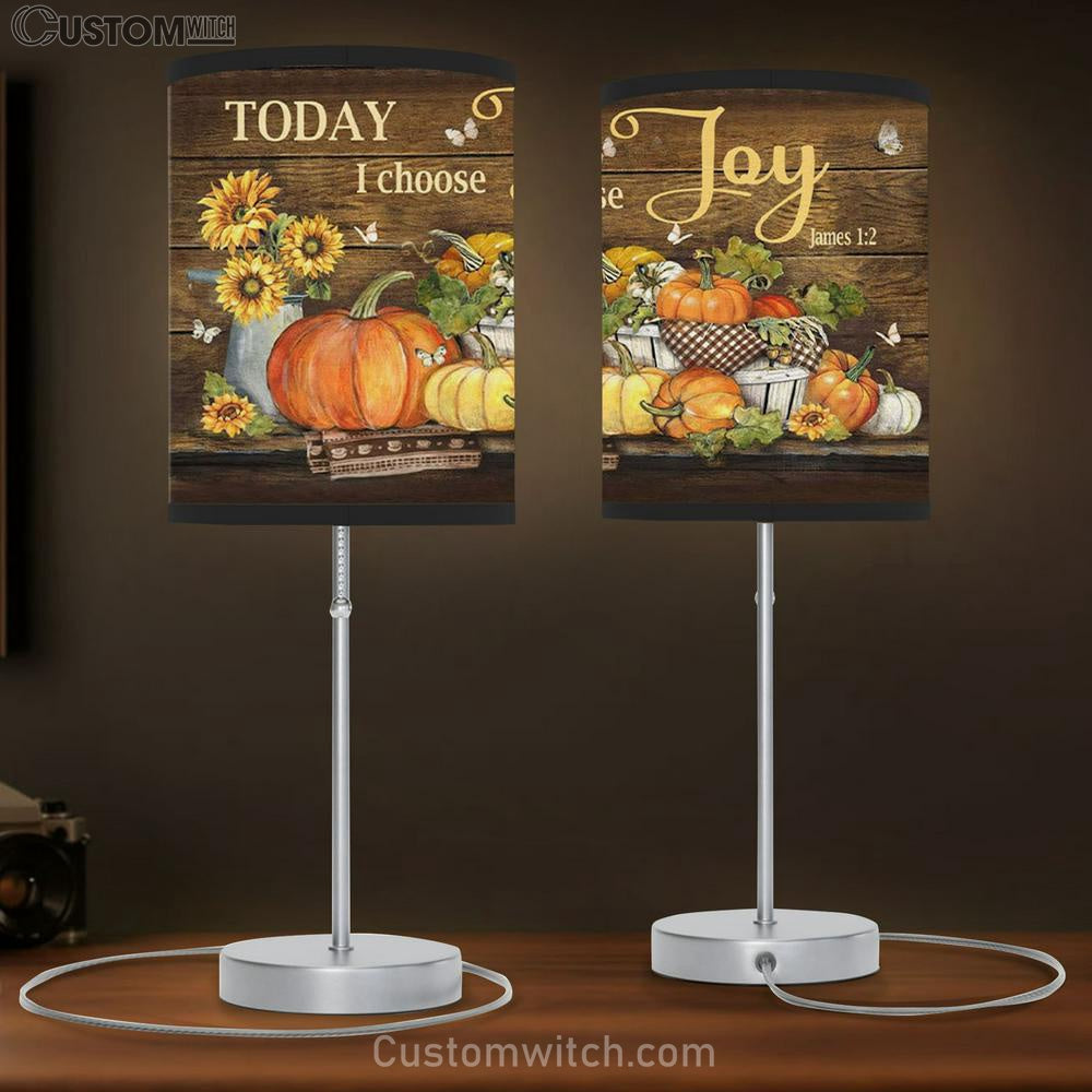 Today I Choose Joy James 12 Pumpkin Autumn Table Lamb Gift - Christian Bedroom Decor