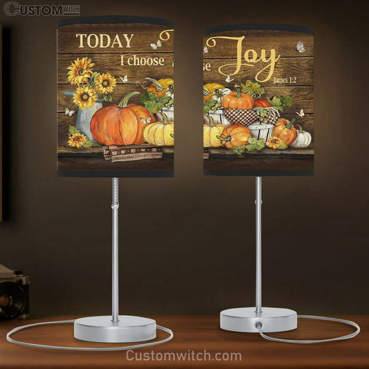 Today I Choose Joy James 12 Pumpkin Autumn Table Lamb Gift - Christian Bedroom Decor