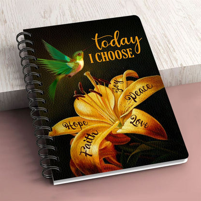 Today I Choose Joy Lovely Personalized Spiral Journal, Christian Art Gifts Journal