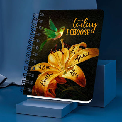 Today I Choose Joy Lovely Personalized Spiral Journal, Christian Art Gifts Journal
