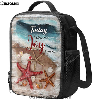 Today I Choose Joy Starfish Blue Ocean Lunch Bag For Men And Women, Spiritual Christian Lunch Box For School, Work