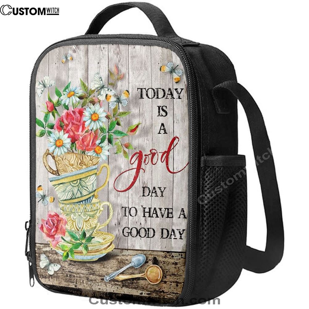 Today Is A Good Day Daisy Lunch Bag For Men And Women, Spiritual Christian Lunch Box For School, Work