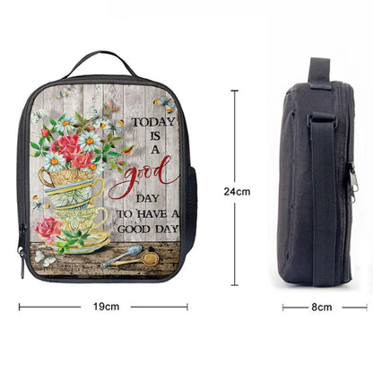 Today Is A Good Day Daisy Lunch Bag For Men And Women, Spiritual Christian Lunch Box For School, Work