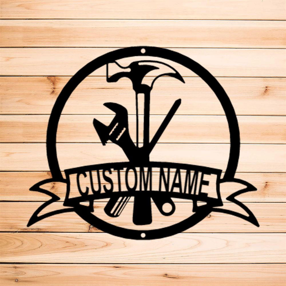Tool Man Indoor Outdoor, Steel Wall Sign Art, Father's Day, Man Cave Garage Work