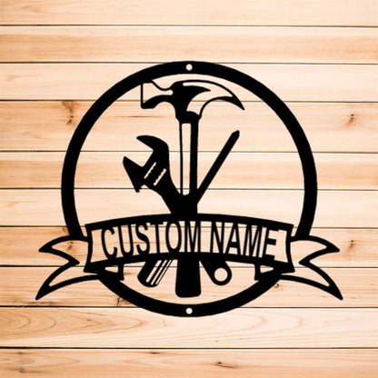 Tool Man Indoor Outdoor, Steel Wall Sign Art, Father's Day, Man Cave Garage Work