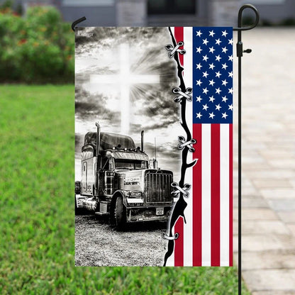 Truck Christian American House Flag, Outdoor Religious Flags, Christian Flag, Scripture Flag, Garden Banner